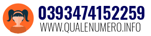 Numero di telefono 0393474152259 0393474152259