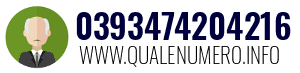 Numero di telefono 0393474204216 0393474204216