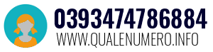 Numero di telefono 0393474786884 0393474786884