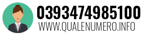 Numero di telefono 0393474985100 0393474985100