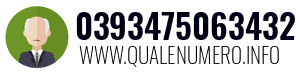 Numero di telefono 0393475063432 0393475063432