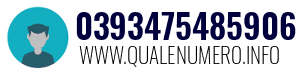 Numero di telefono 0393475485906 0393475485906