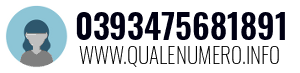 Numero di telefono 0393475681891 0393475681891