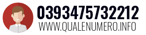 Numero di telefono 0393475732212 0393475732212