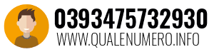 Numero di telefono 0393475732930 0393475732930