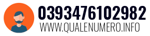 Numero di telefono 0393476102982 0393476102982