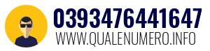 Numero di telefono 0393476441647 0393476441647