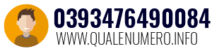 Numero di telefono 0393476490084 0393476490084
