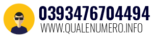Numero di telefono 0393476704494 0393476704494