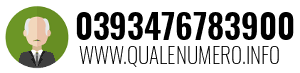 Numero di telefono 0393476783900 0393476783900