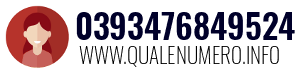 Numero di telefono 0393476849524 0393476849524