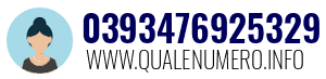 Numero di telefono 0393476925329 0393476925329
