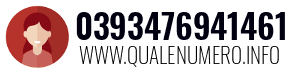 Numero di telefono 0393476941461 0393476941461