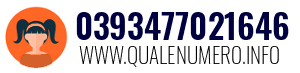 Numero di telefono 0393477021646 0393477021646