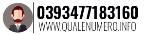 Numero di telefono 0393477183160 0393477183160