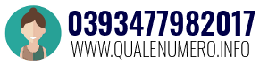 Numero di telefono 0393477982017 0393477982017