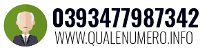 Numero di telefono 0393477987342 0393477987342