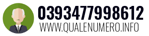 Numero di telefono 0393477998612 0393477998612