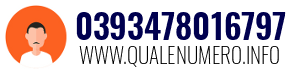 Numero di telefono 0393478016797 0393478016797
