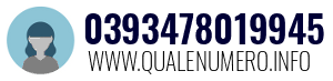 Numero di telefono 0393478019945 0393478019945