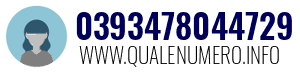 Numero di telefono 0393478044729 0393478044729