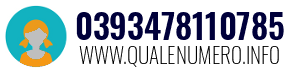 Numero di telefono 0393478110785 0393478110785