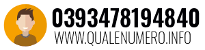 Numero di telefono 0393478194840 0393478194840