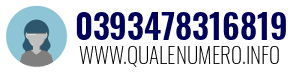 Numero di telefono 0393478316819 0393478316819