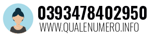 Numero di telefono 0393478402950 0393478402950