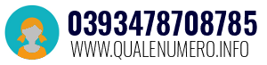 Numero di telefono 0393478708785 0393478708785