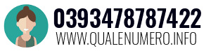Numero di telefono 0393478787422 0393478787422