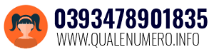 Numero di telefono 0393478901835 0393478901835