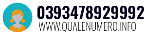 Numero di telefono 0393478929992 0393478929992