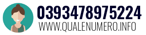 Numero di telefono 0393478975224 0393478975224