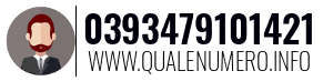 Numero di telefono 0393479101421 0393479101421