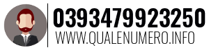 Numero di telefono 0393479923250 0393479923250