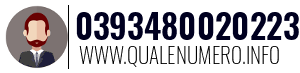 Numero di telefono 0393480020223 0393480020223