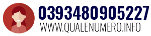 Numero di telefono 0393480905227 0393480905227