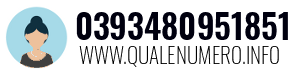 Numero di telefono 0393480951851 0393480951851