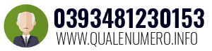 Numero di telefono 0393481230153 0393481230153