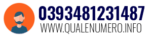 Numero di telefono 0393481231487 0393481231487