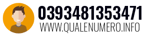 Numero di telefono 0393481353471 0393481353471