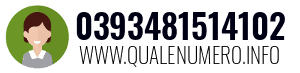 Numero di telefono 0393481514102 0393481514102