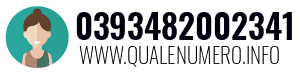 Numero di telefono 0393482002341 0393482002341