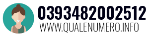 Numero di telefono 0393482002512 0393482002512