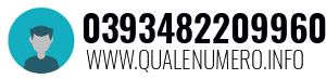 Numero di telefono 0393482209960 0393482209960