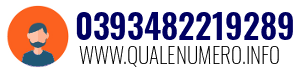Numero di telefono 0393482219289 0393482219289