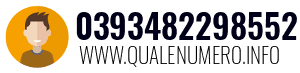 Numero di telefono 0393482298552 0393482298552