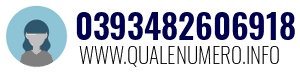 Numero di telefono 0393482606918 0393482606918
