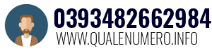Numero di telefono 0393482662984 0393482662984